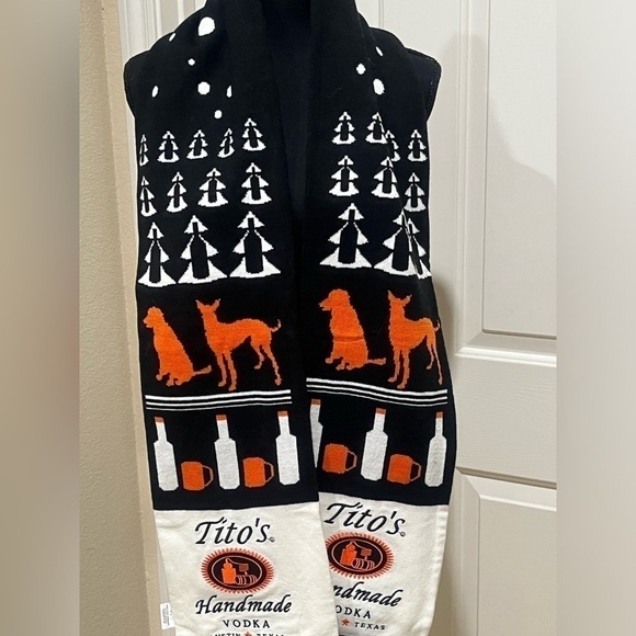 Titos Vodka Austin Texas Heavyweight Neck Scarf 7”X 72” - Picture 6 of 9
